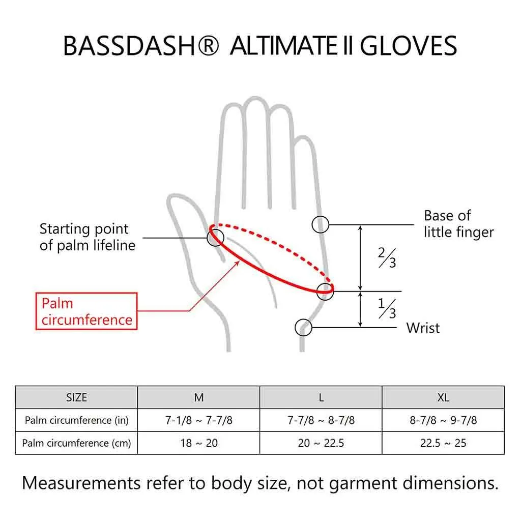 Altimate II UPF 50  Fingerless Fishing Gloves