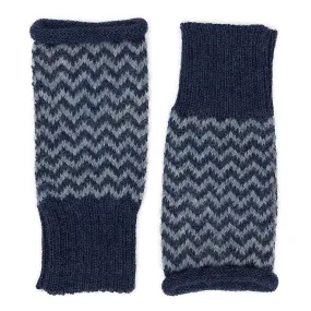 Azul Chevron Knit Alpaca Gloves by SLATE   SALT