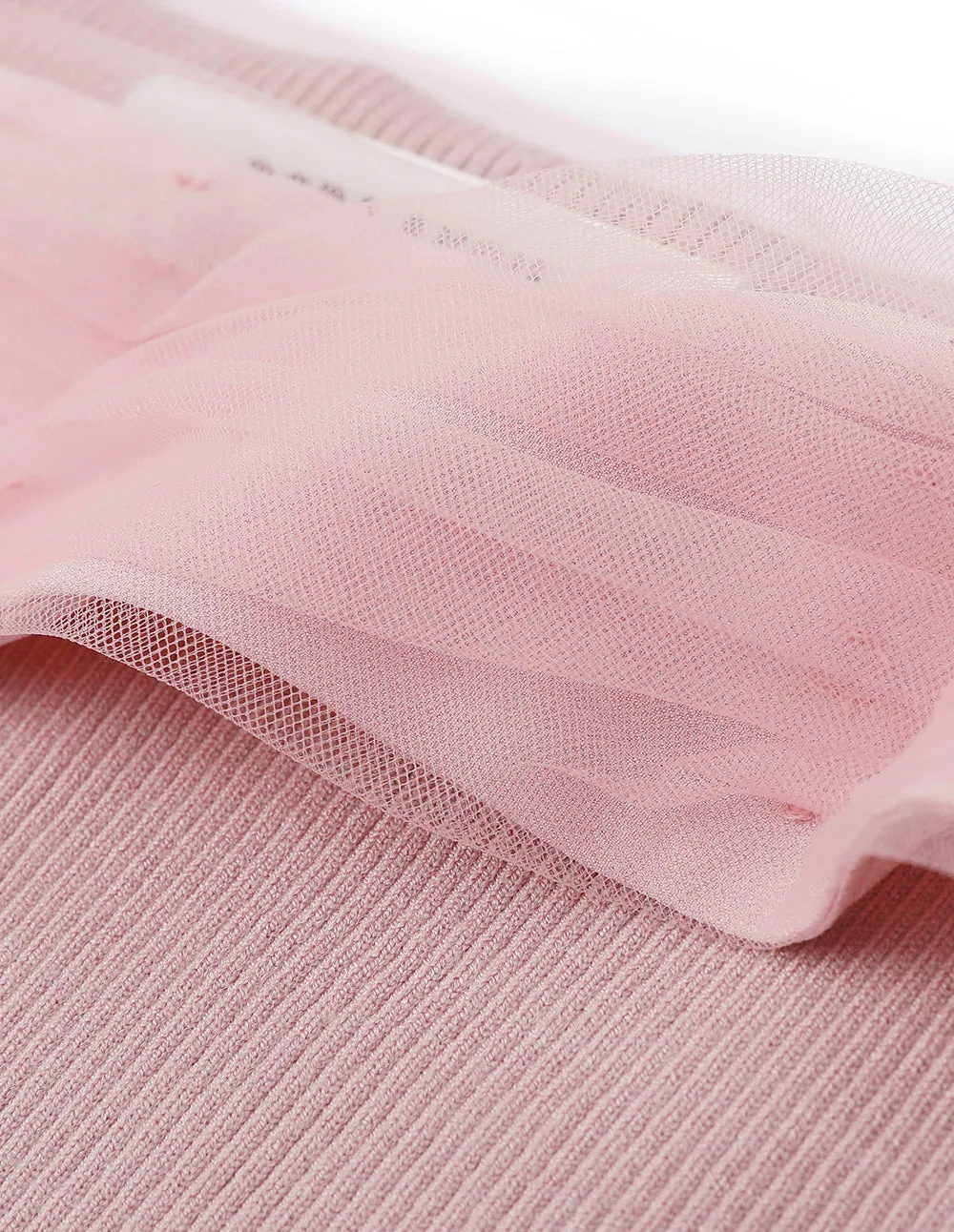 BORA AKSU Light Pink Off Shoulder Knit Sweater