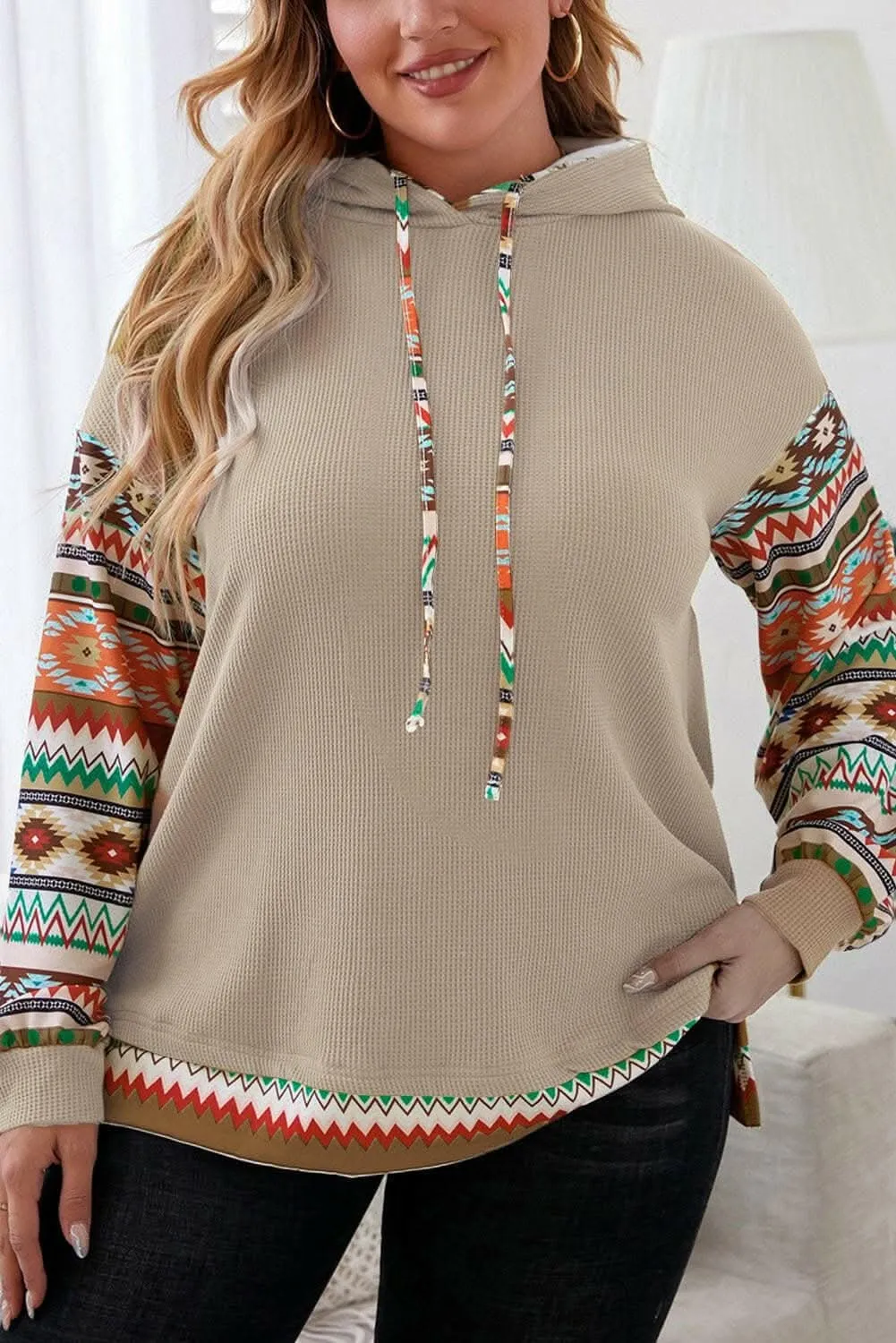 Chic geometric oversized hoodie