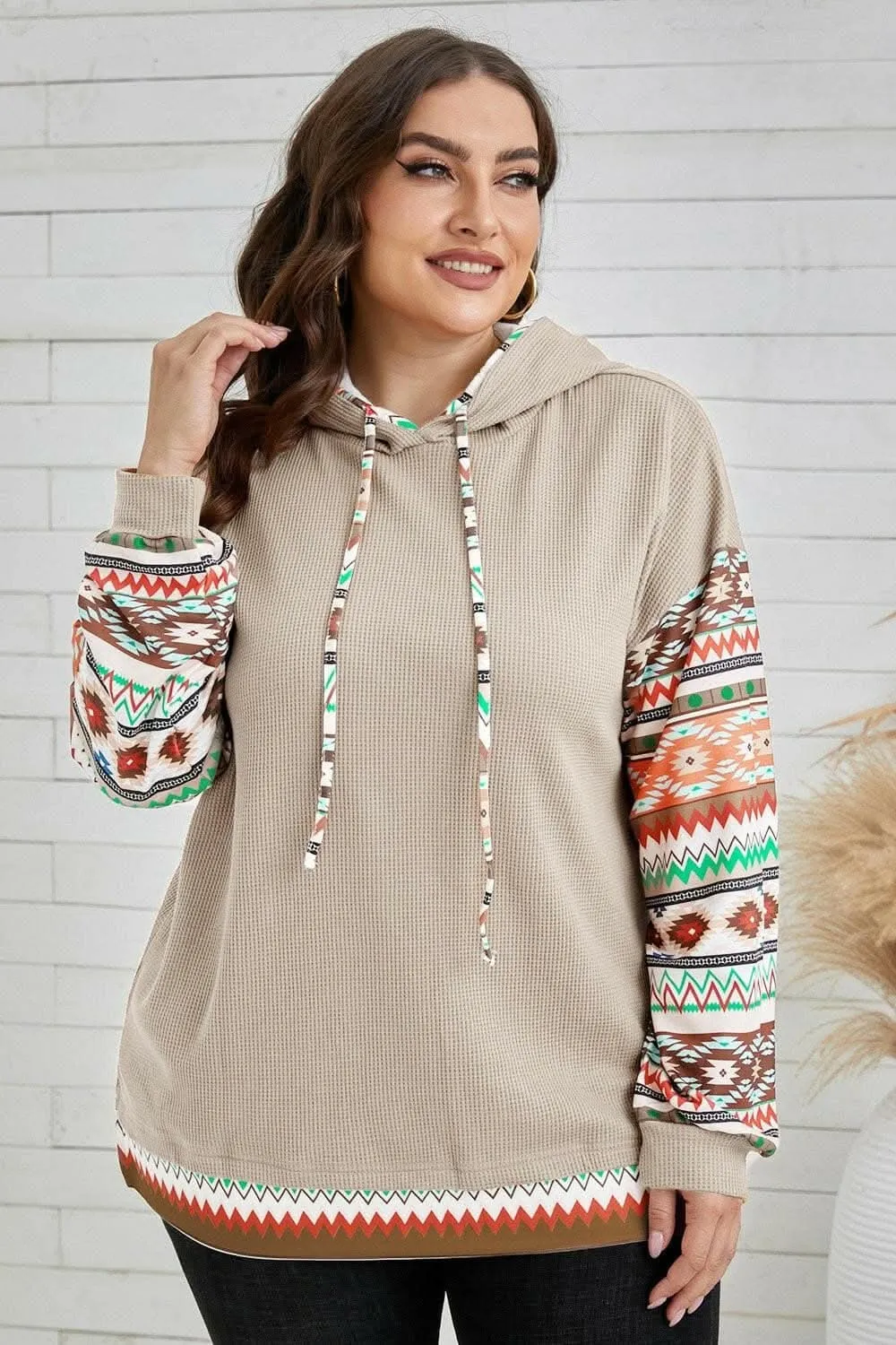 Chic geometric oversized hoodie