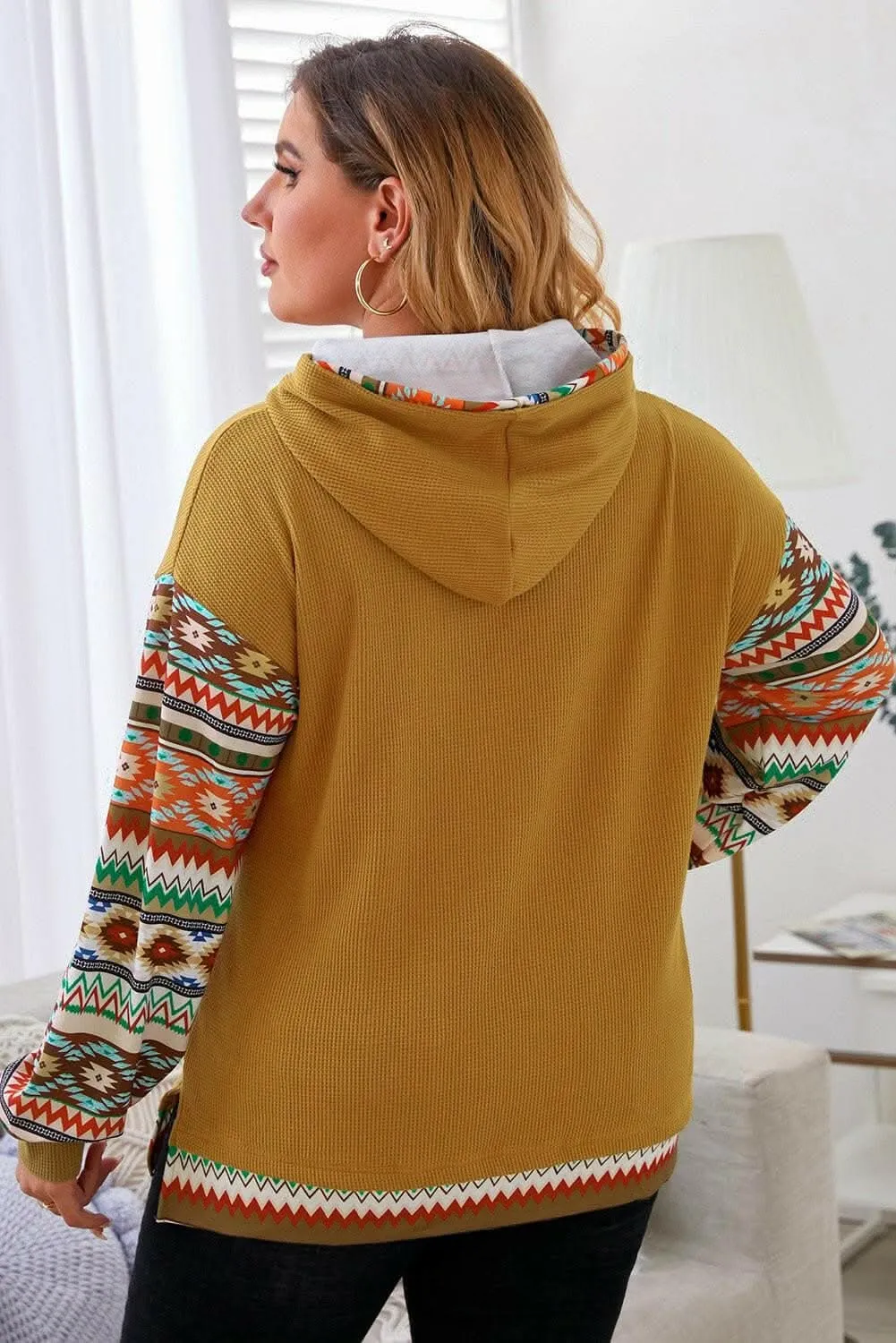 Chic geometric oversized hoodie