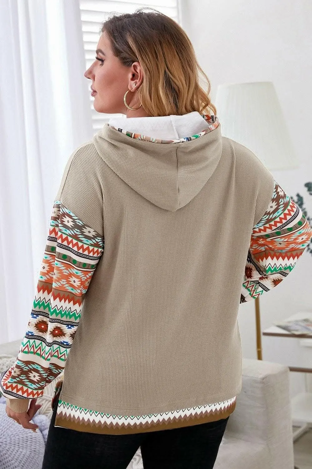 Chic geometric oversized hoodie