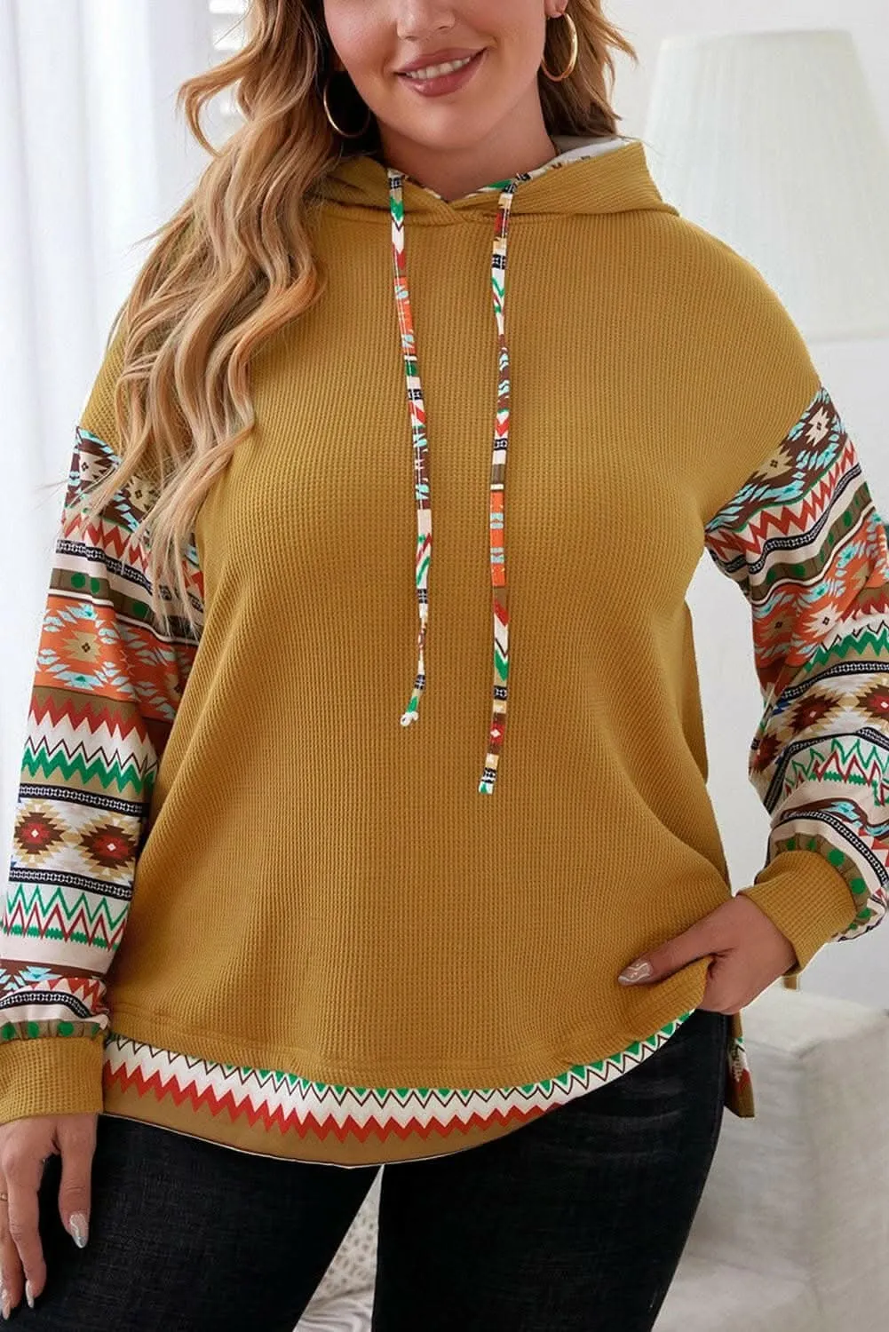 Chic geometric oversized hoodie