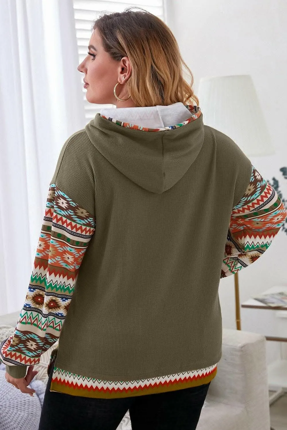 Chic geometric oversized hoodie