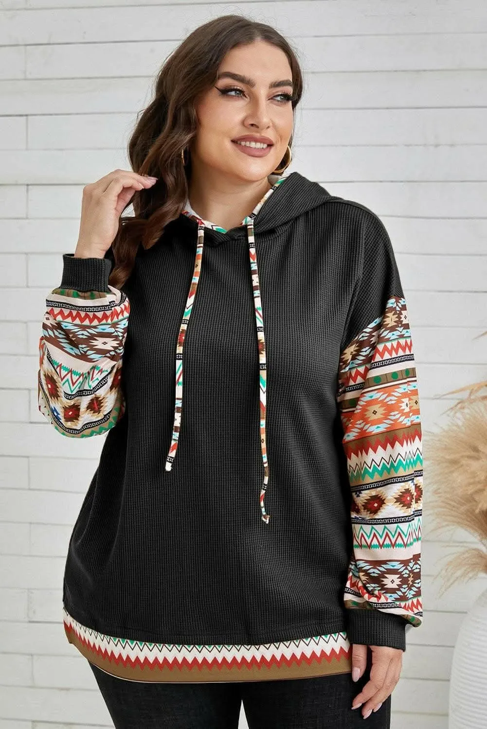 Chic geometric oversized hoodie