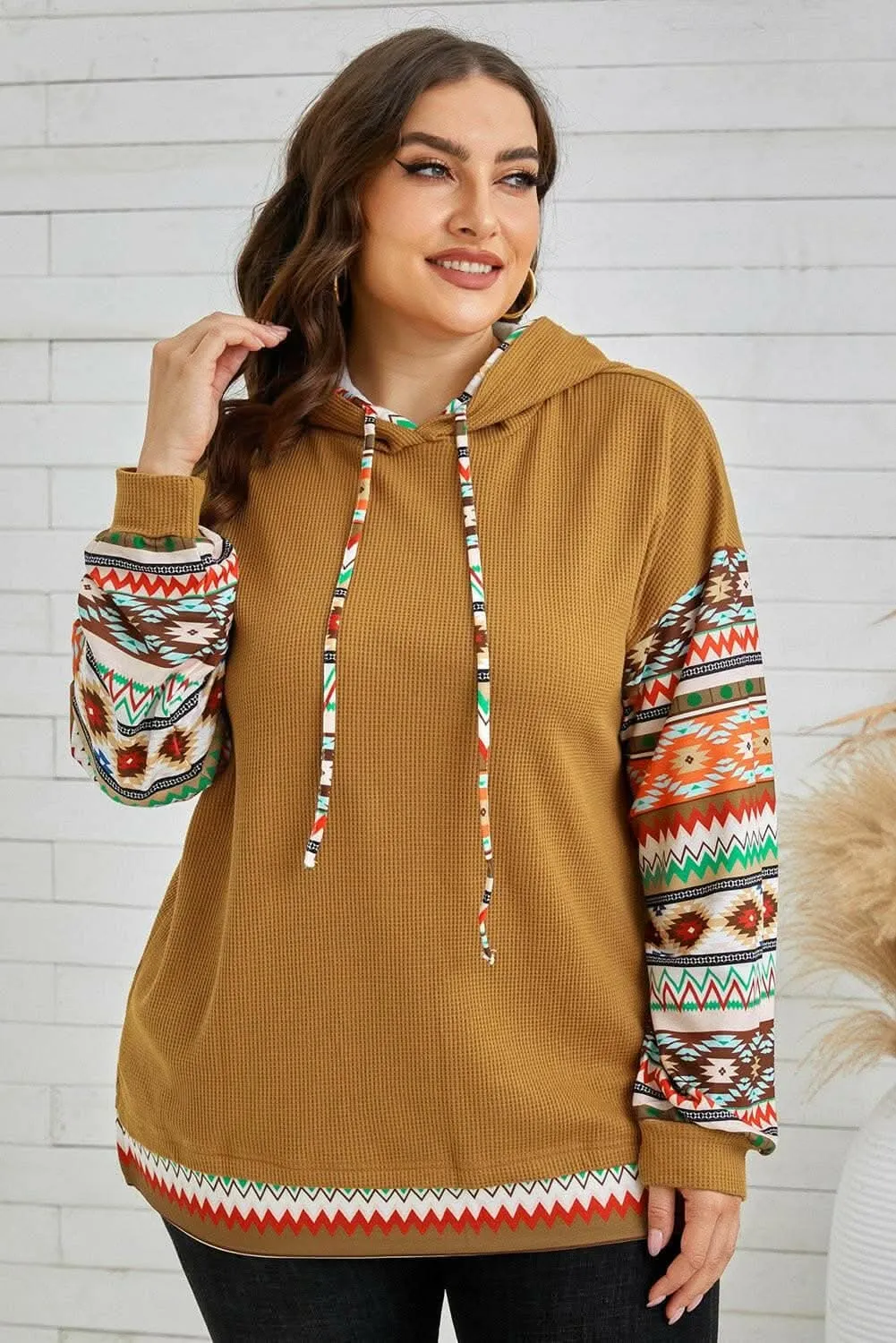 Chic geometric oversized hoodie