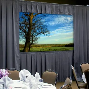 Da-Lite Fast-Fold Deluxe Drapery Kit 10-6X14 UV Video 4:3 122 X 164 - Gray Drapes
