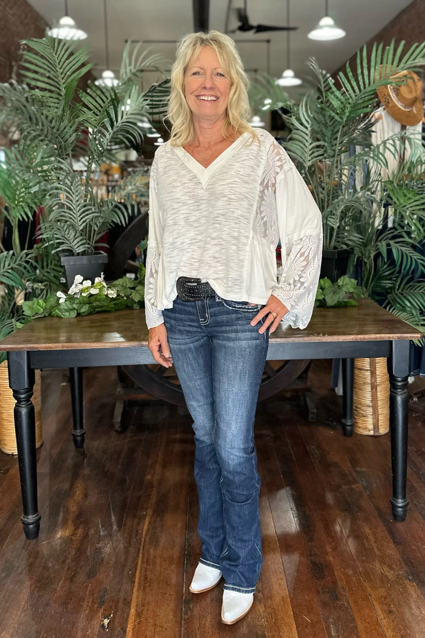 Dark Blue Mid Rise Bootcut Jean by Miss Me