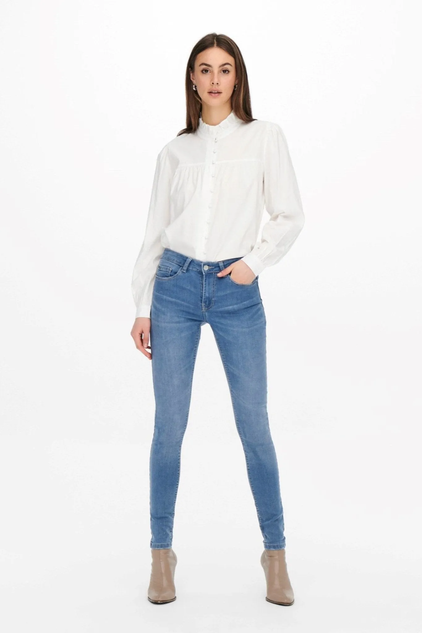De Originale Performance Jeans - Lyseblå (Mid Waist)