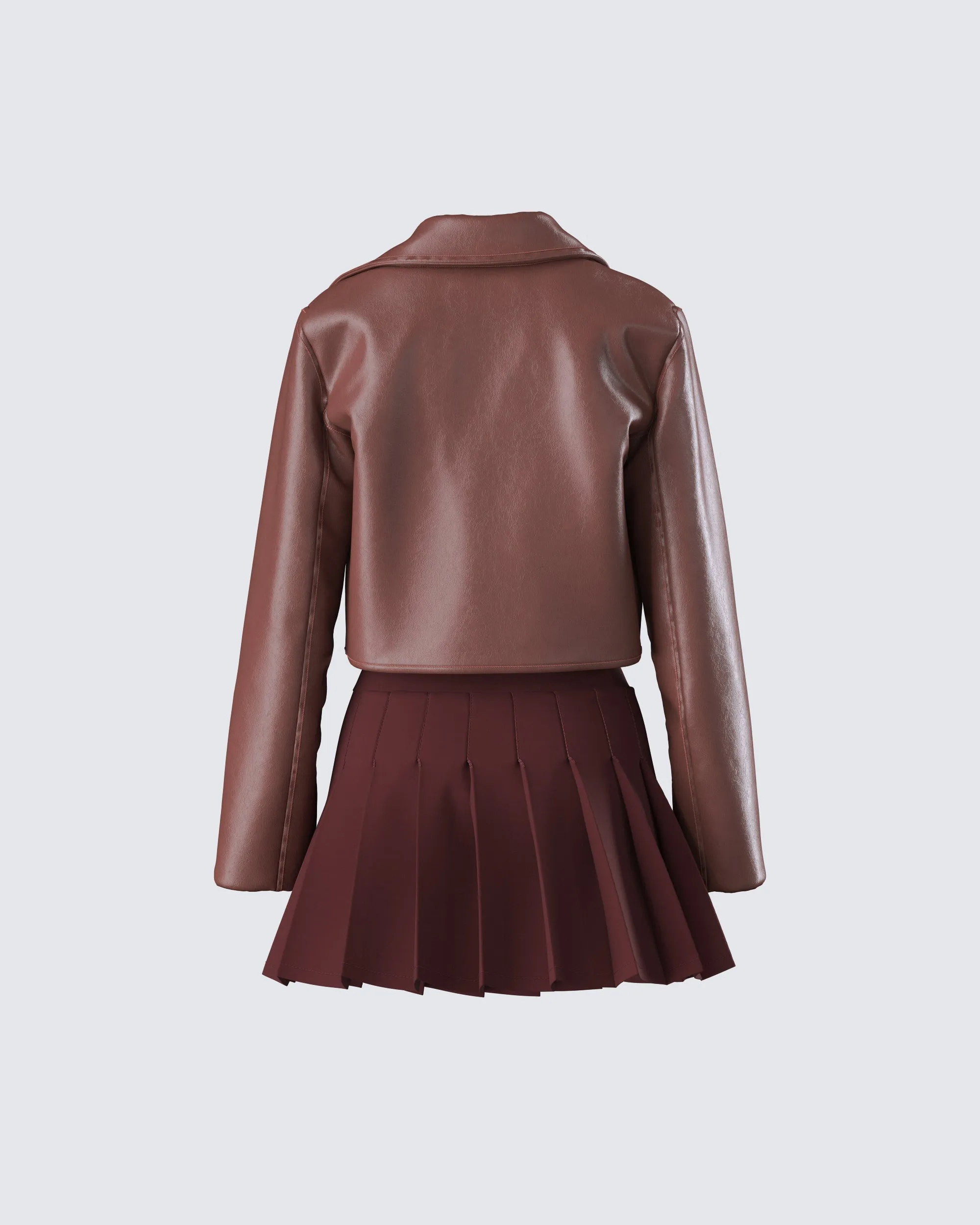 Donny Brown Pleated Set