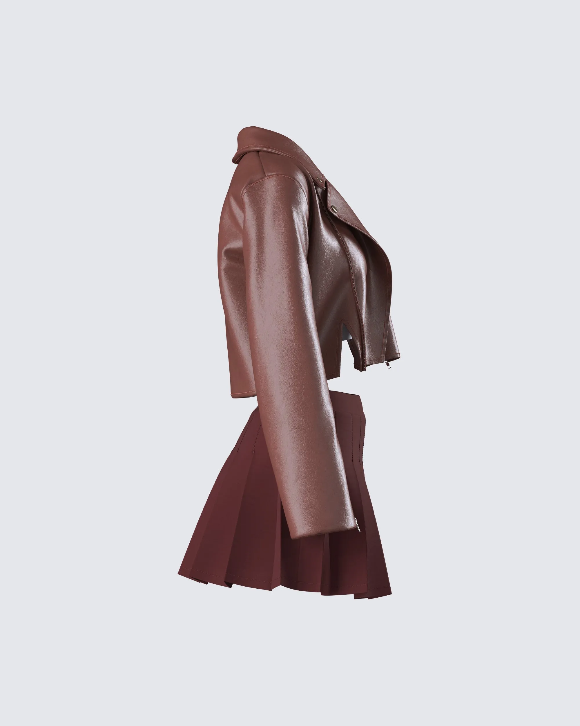 Donny Brown Pleated Set