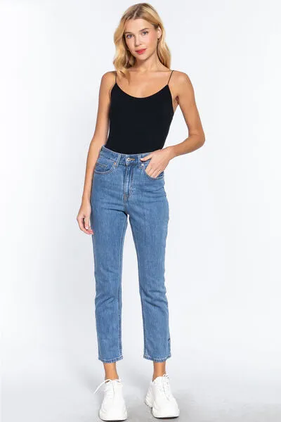 Explore More Collection - ACTIVE BASIC Ribbed Round Neck Seamless Cami Bodysuit