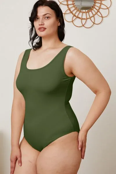 Explore More Collection - Basic Bae Full Size Square Neck Sleeveless Bodysuit