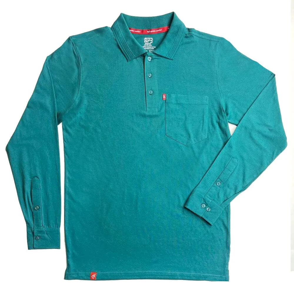 Feather Touch Cloud Cuffed Polo