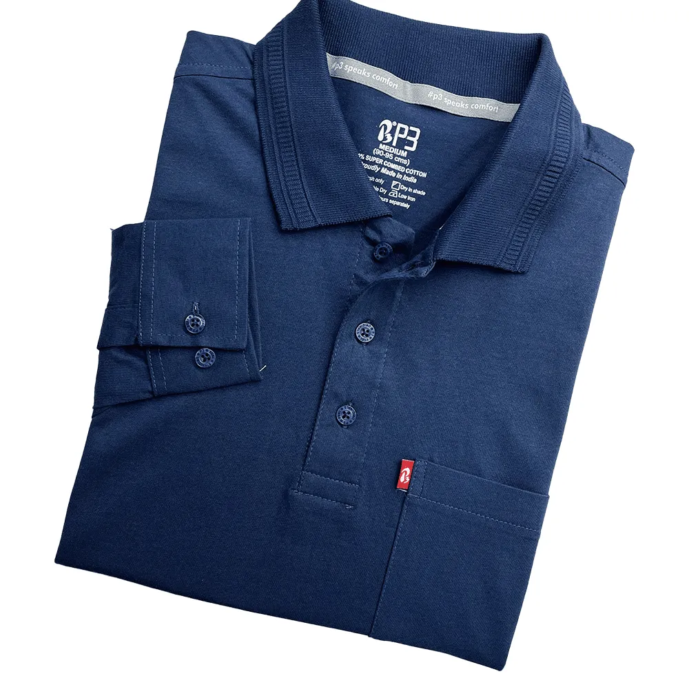 Feather Touch Cloud Cuffed Polo