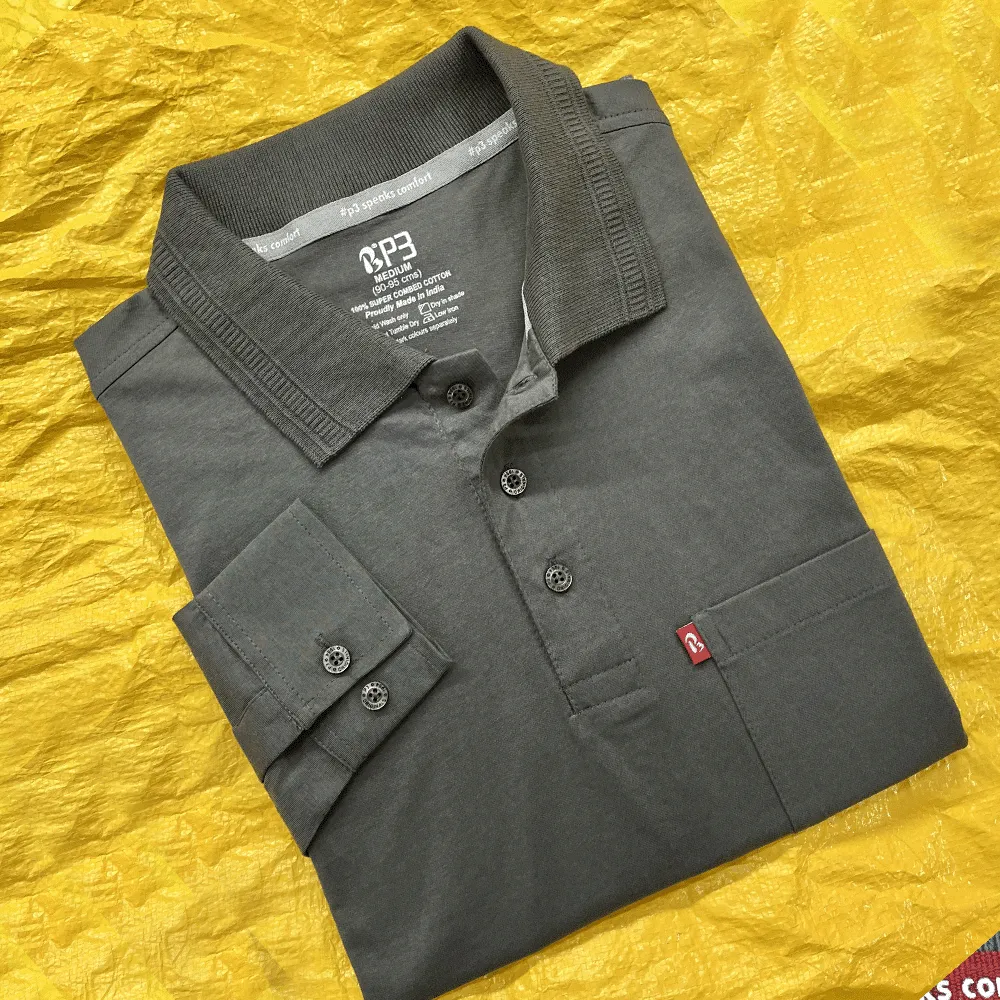 Feather Touch Cloud Cuffed Polo