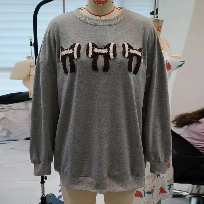 Flytonn-Women Casual Sweatshirt Sporty Aesthetic Clothes Letters Football Print Hoodie Pullover Autumn Long Sleeve Crew Neck Baggy Tops