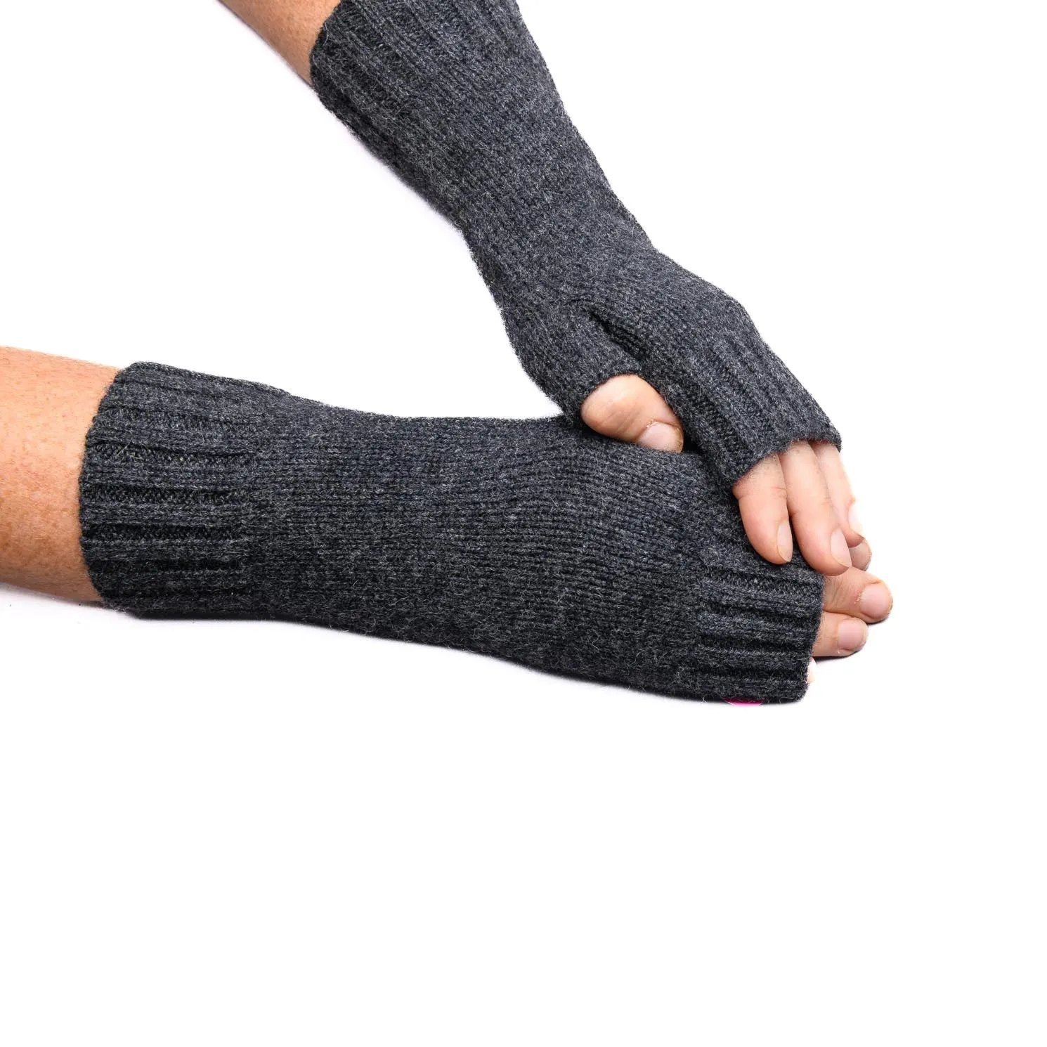 Gotta Hand it to YOU 100% Pure Cashmere Fingerless Glove, Donkey Brown
