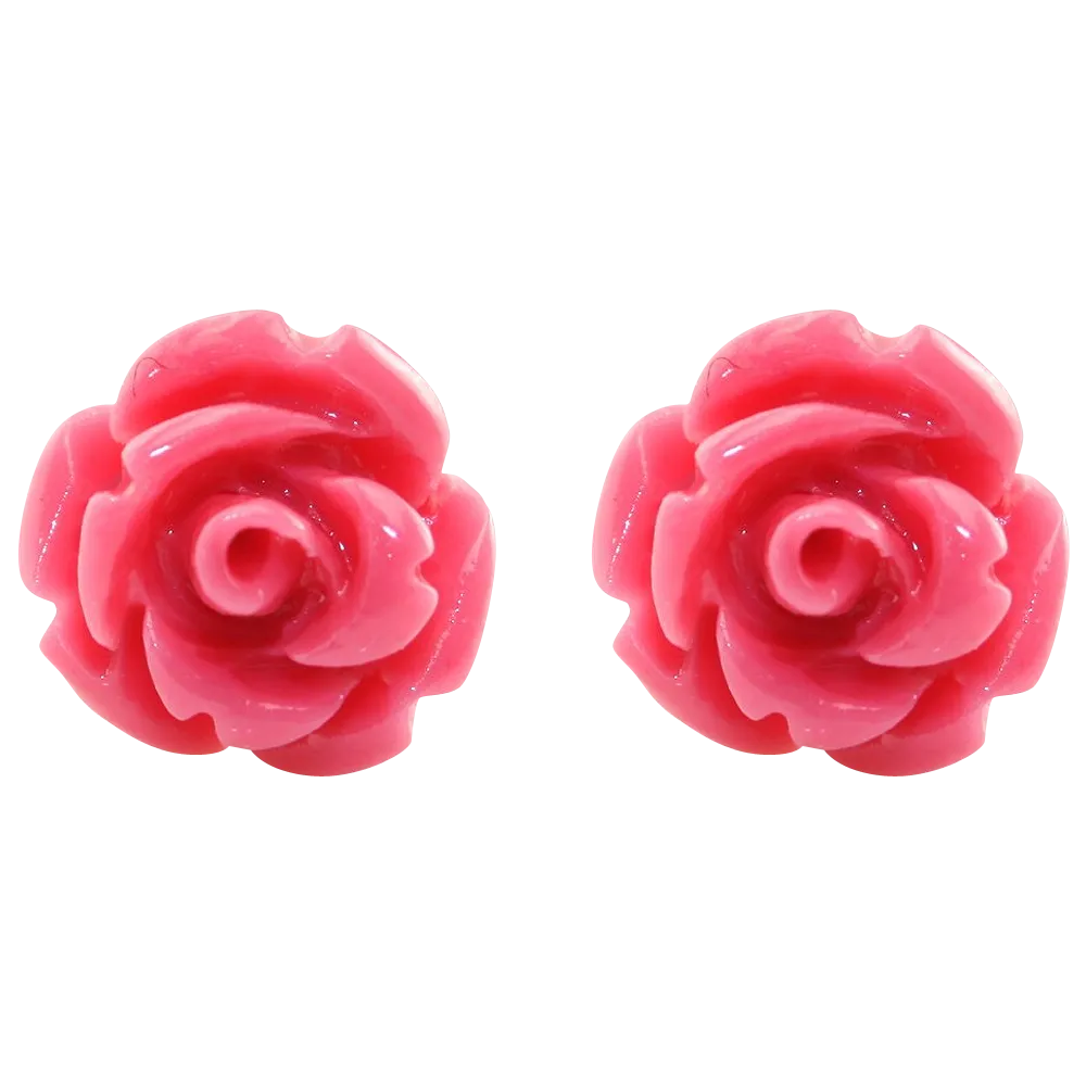 Handcrafted resin color simulated earring studs hypoallergenic