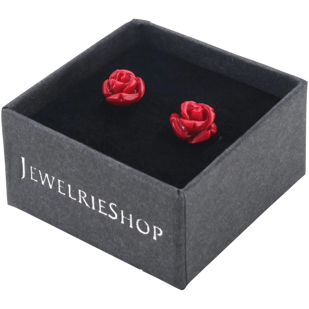 Handcrafted resin color simulated earring studs hypoallergenic