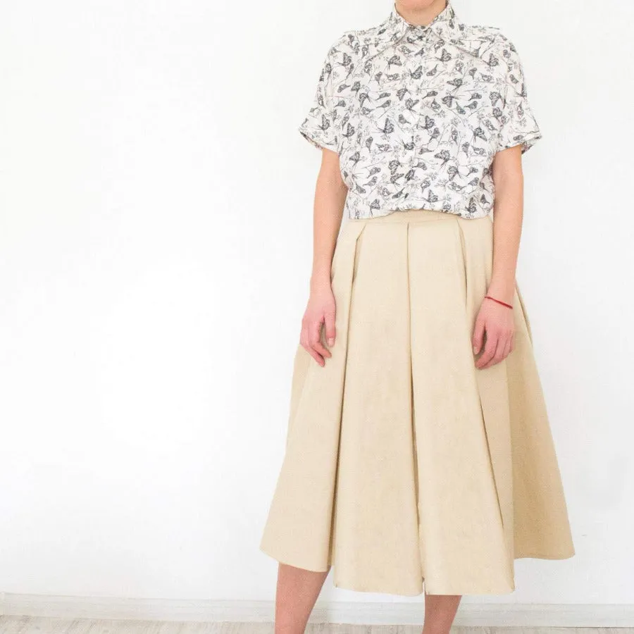 High Waisted Skirt Beige Size M