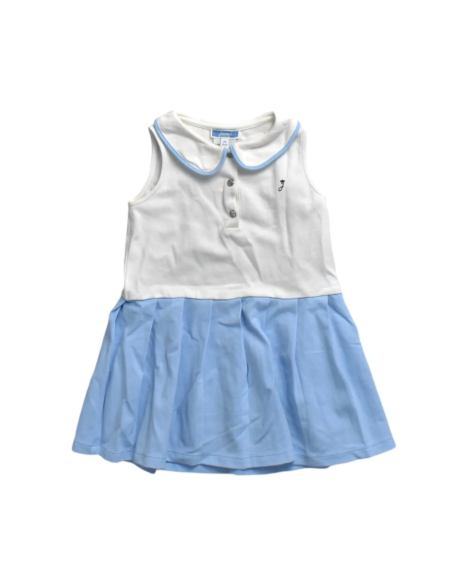 Jacadi Sleeveless Dress With Peter Pan Collar 3T