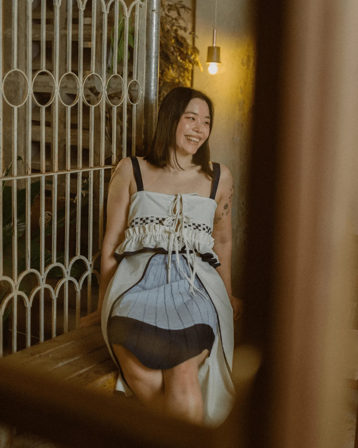 Kahit Saan Skirt Navy & White