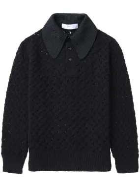 Lace Knot Polo Sweater