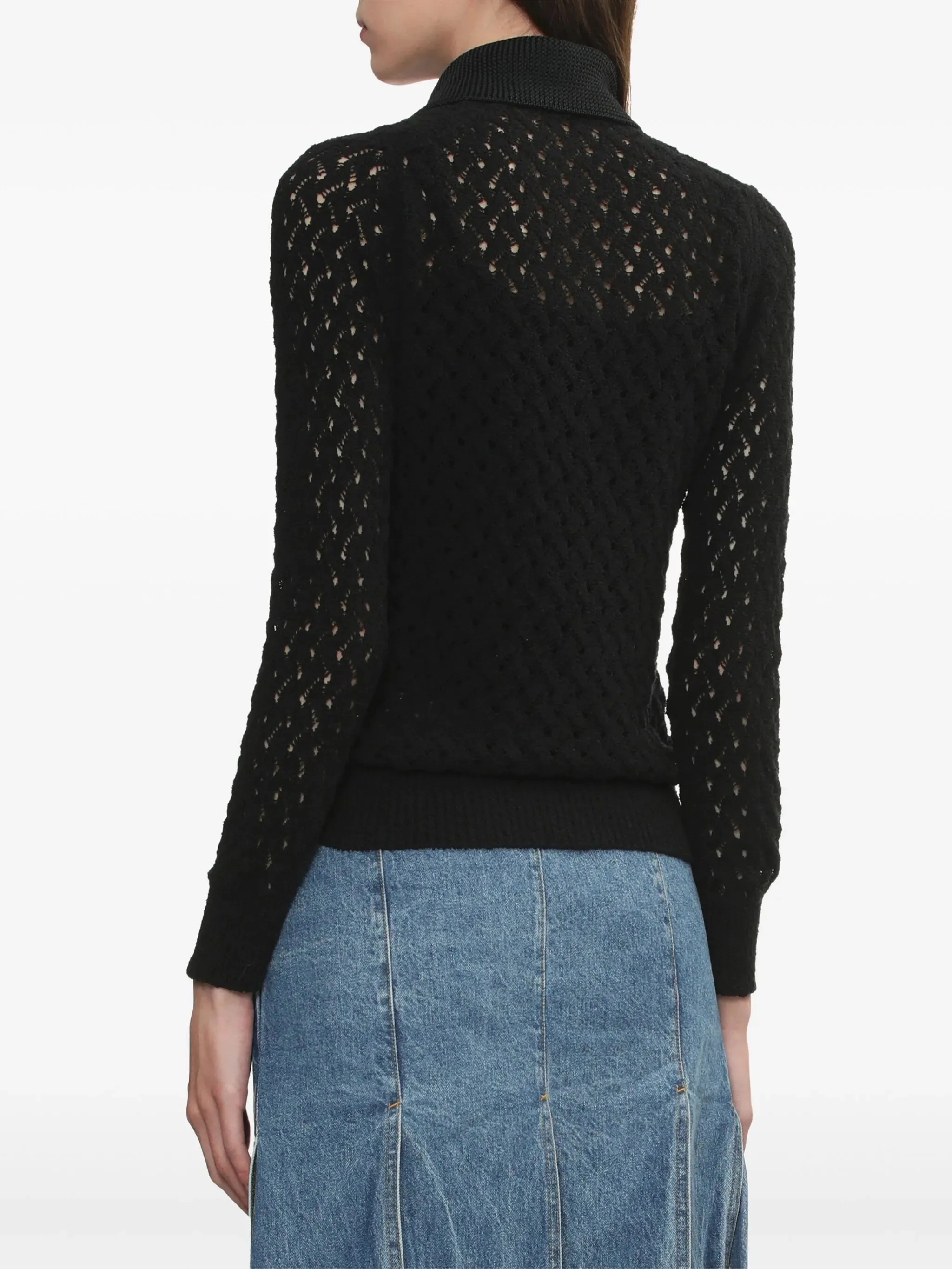 Lace Knot Polo Sweater