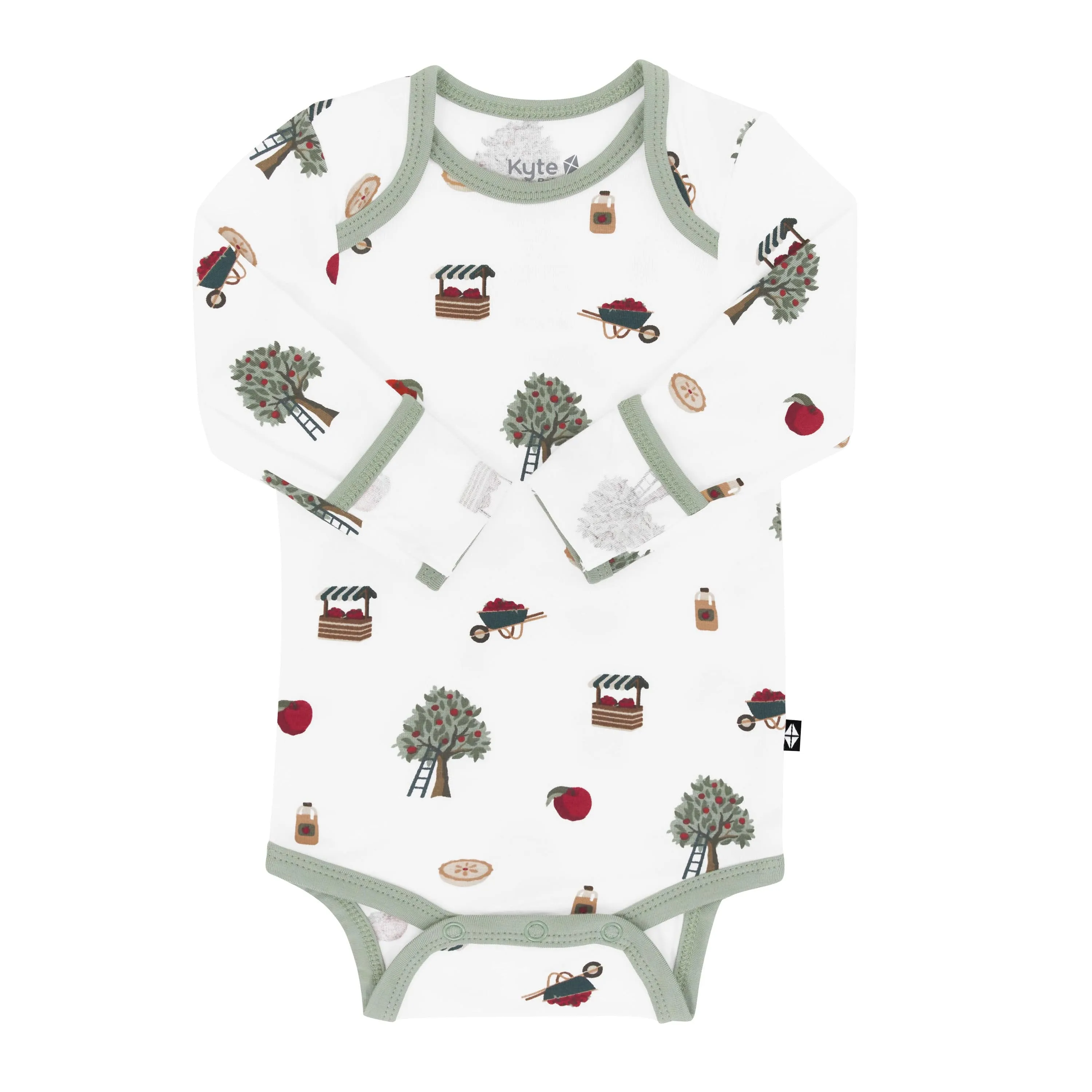 Long Sleeve Bodysuit in Apple Orchard