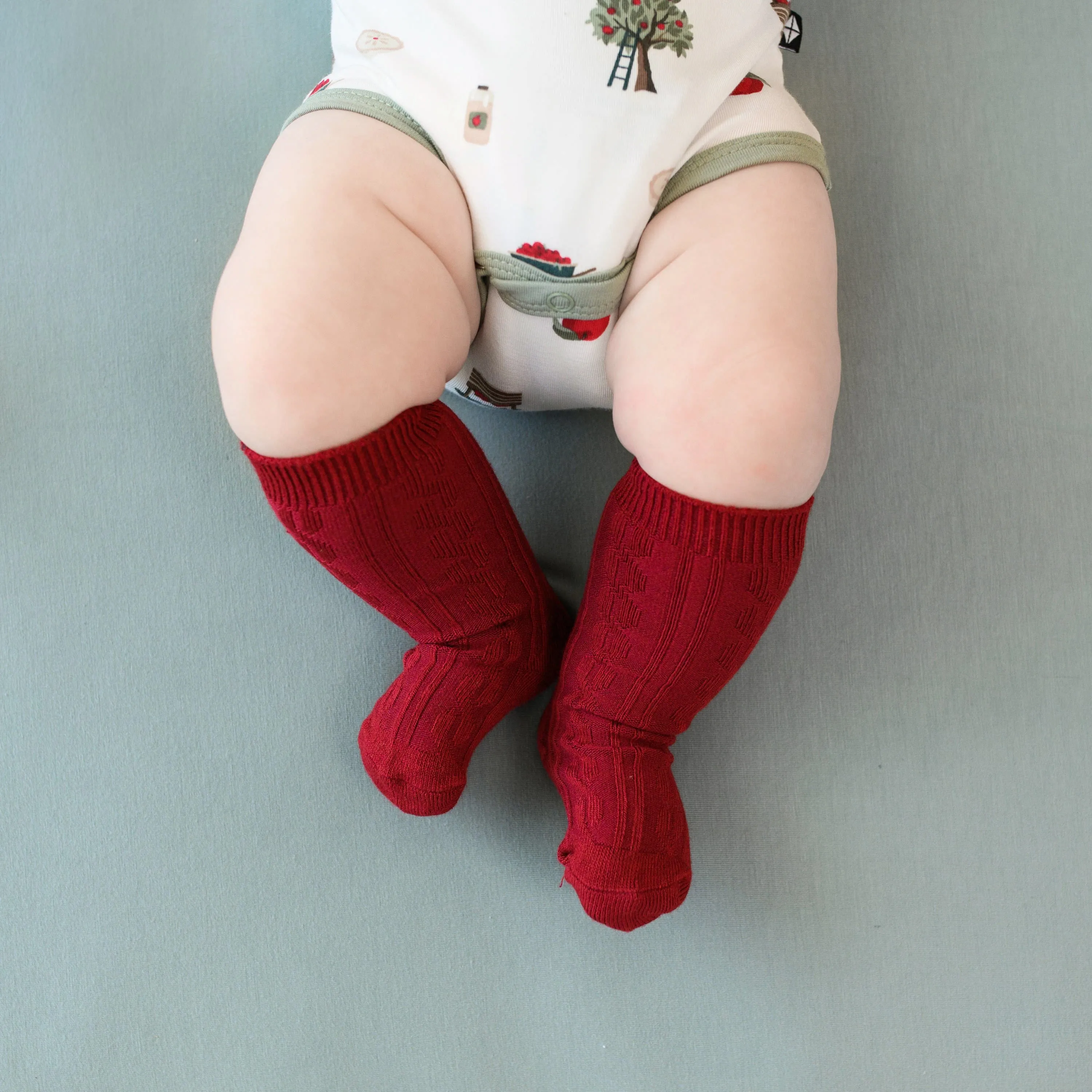 Long Sleeve Bodysuit in Apple Orchard