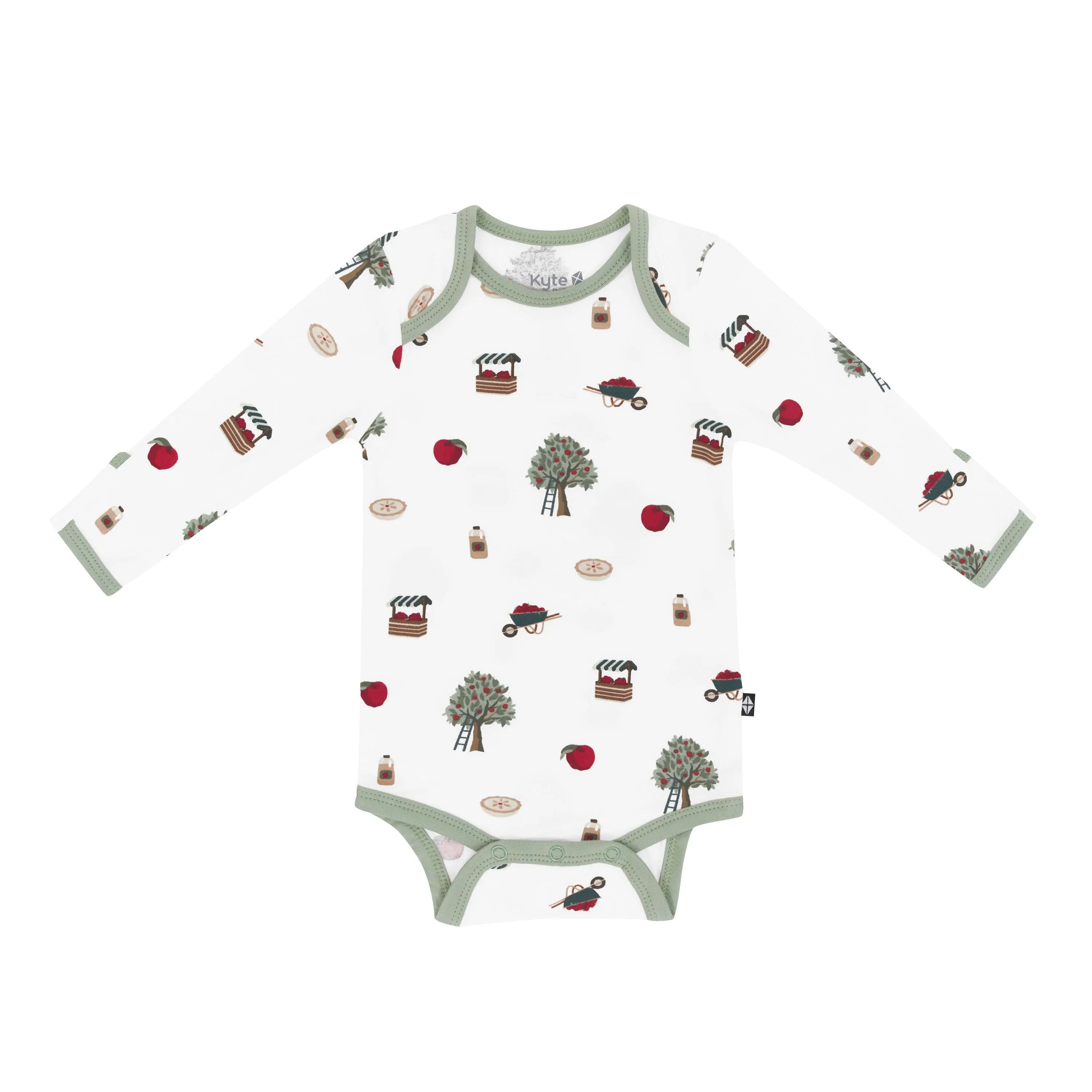 Long Sleeve Bodysuit in Apple Orchard