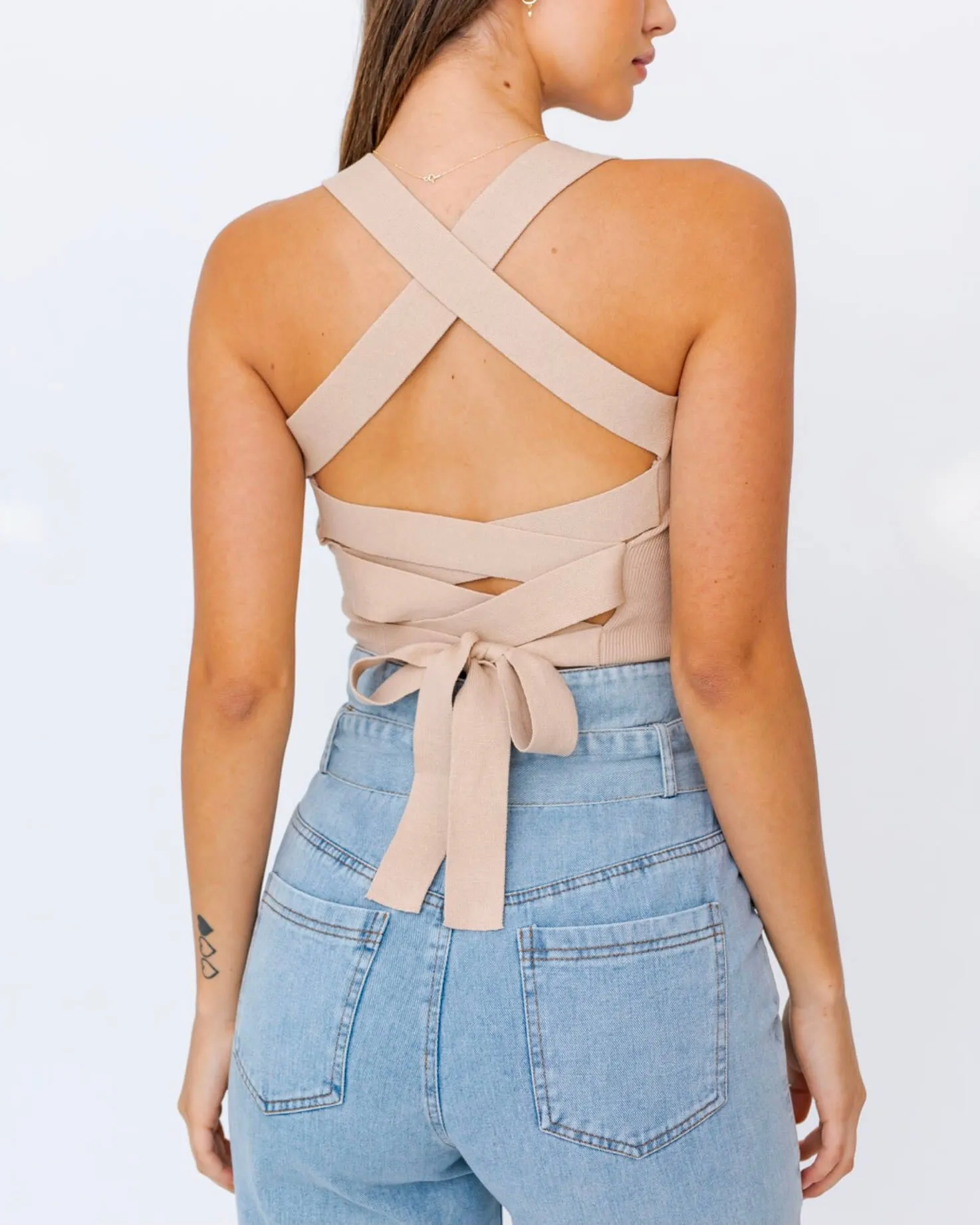 Love Story Lace Up Crop Top in More Colors