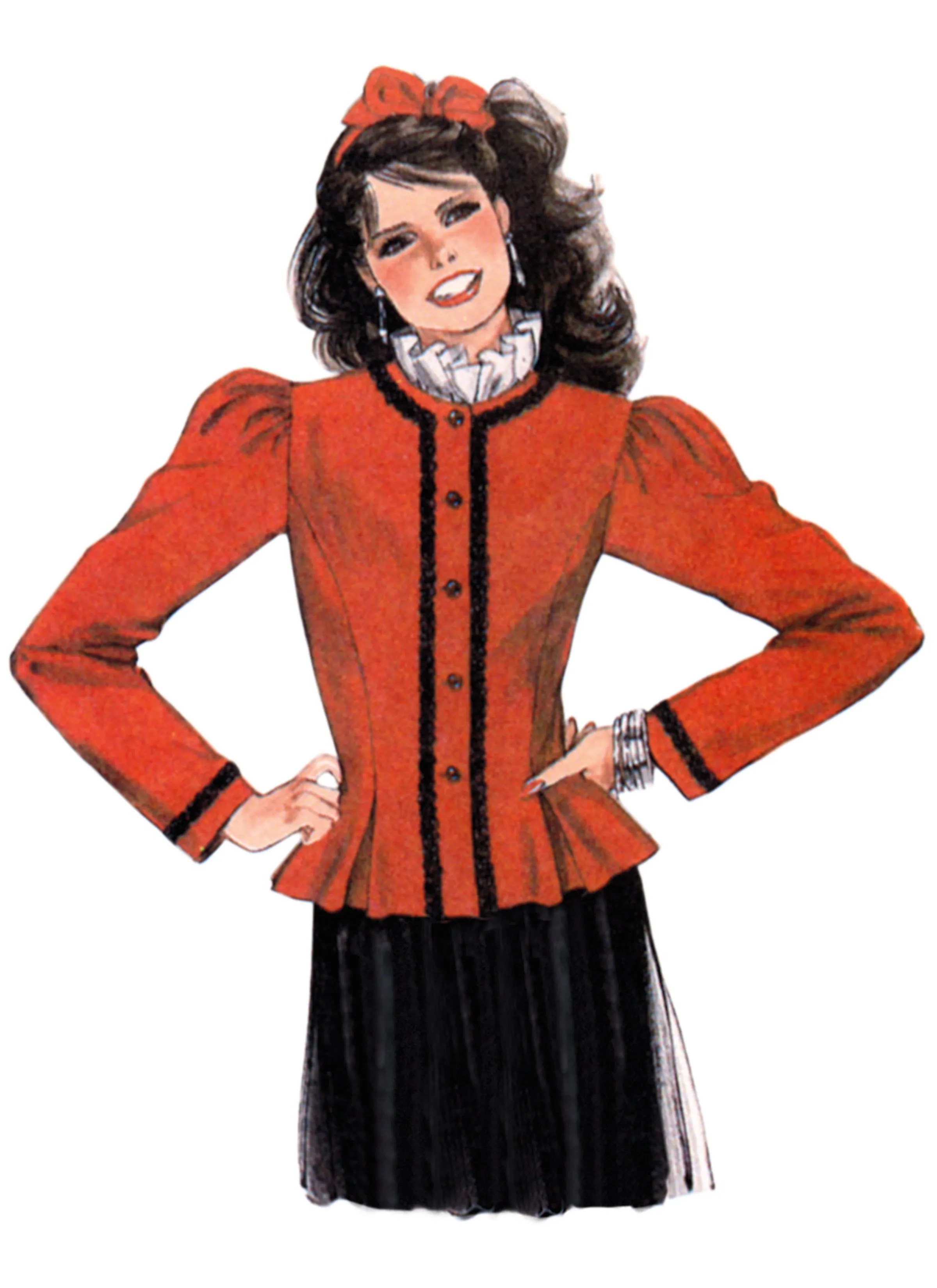 McCall's sewing pattern 8540 Eighties Top and Skirt by Laura Ashley