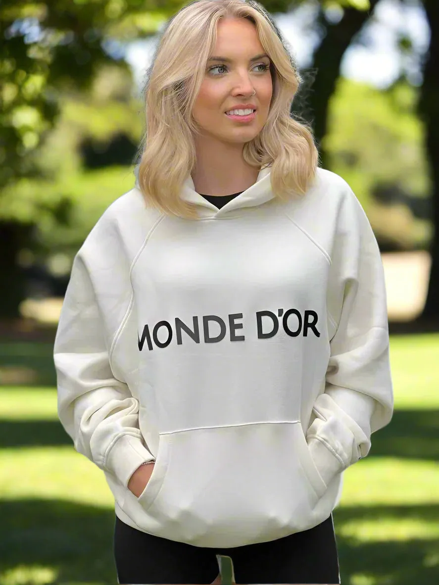 MDC Women's White Loose Fit Hoodie