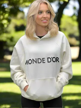 MDC Women's White Loose Fit Hoodie