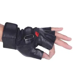 Men's  PU Leather Motorcycle Riding Weight Lifting Gym Workout Outdoor Fingerless Glove
