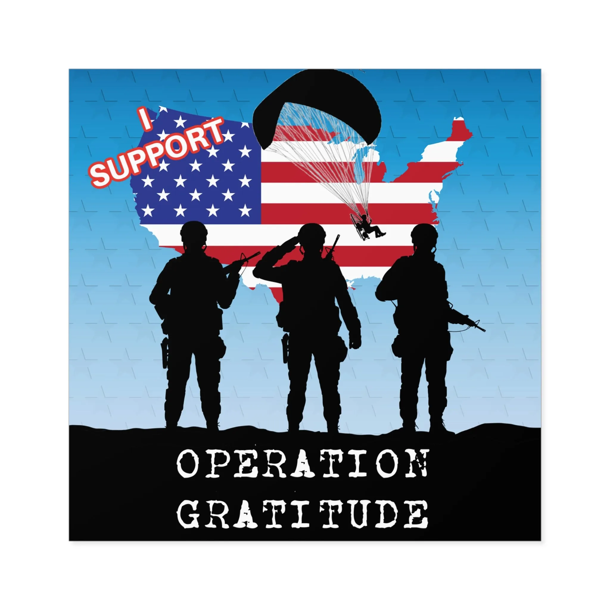 Operation Gratitude Sticker, Indoor\Outdoor