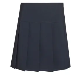 Panel Pleated School Skirt - Navy