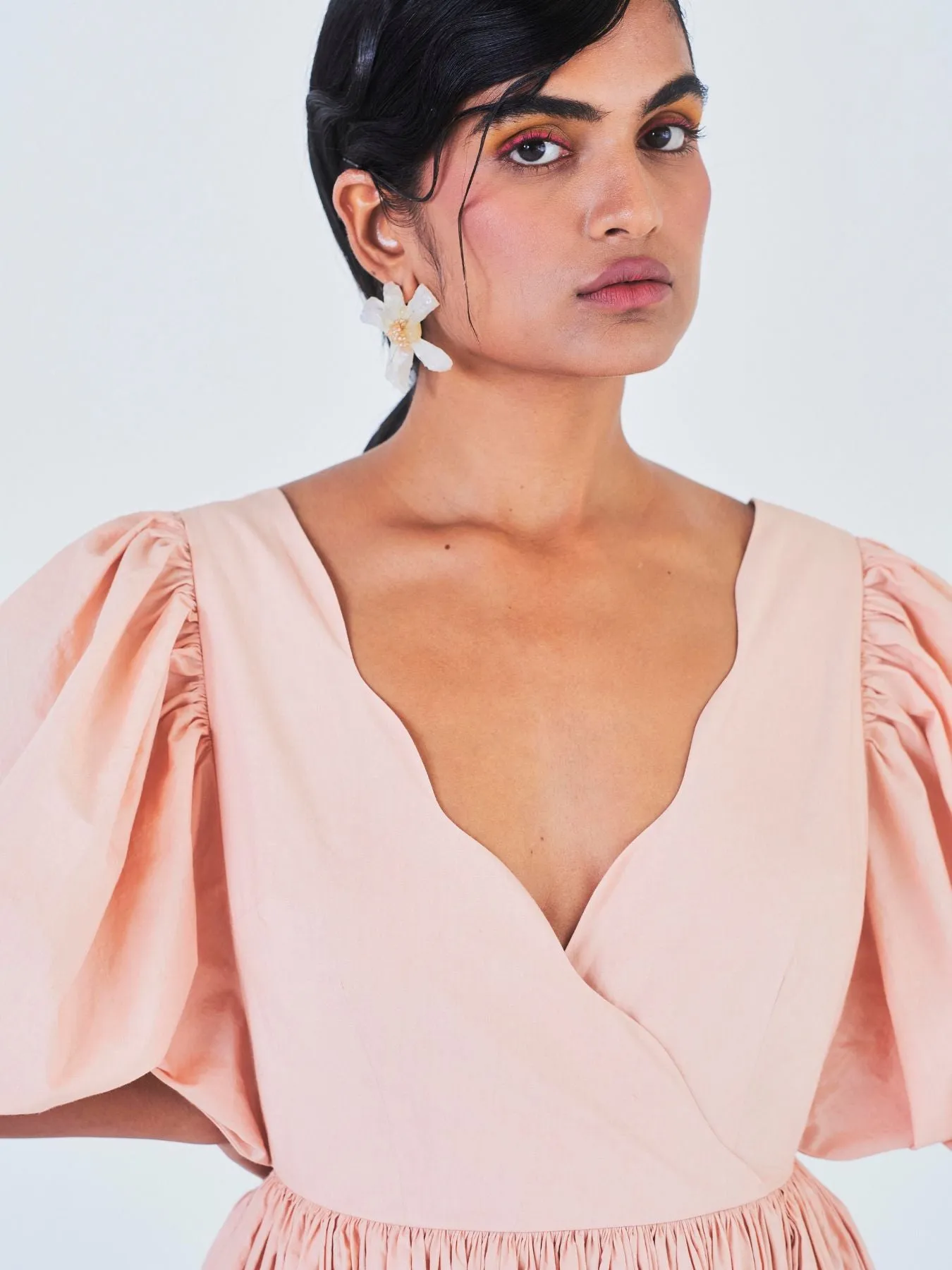 Pankhi Dress, Peach