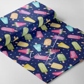 Popsicle aux fruits fond navy