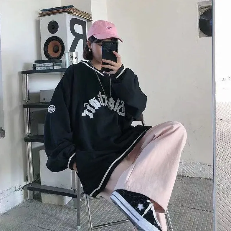 "Blackair" Sweatshirt With V-Neck
