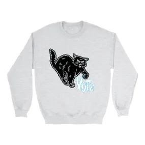 Retro Spooky Cat Vote Crew Sweatshirt
