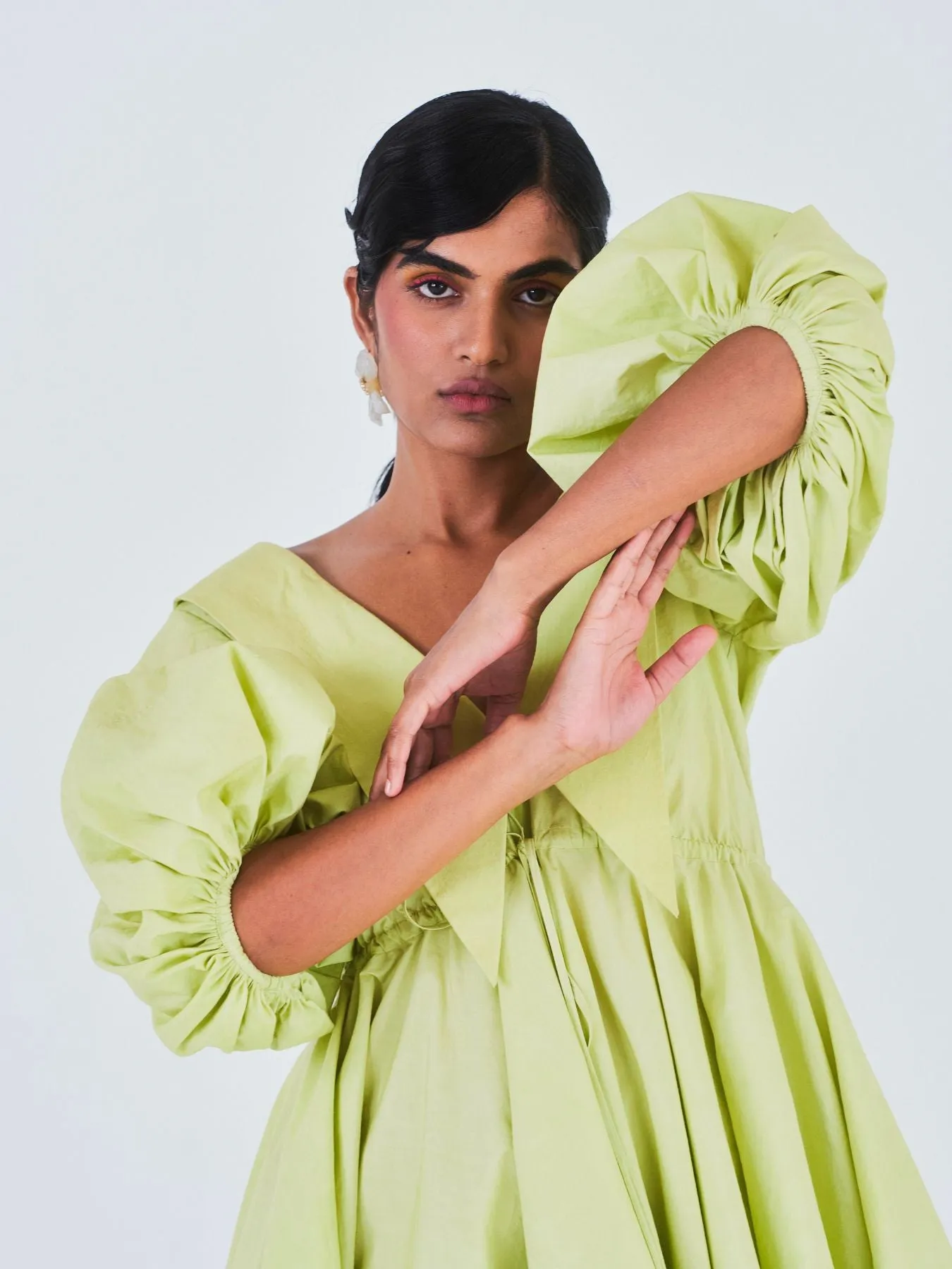 Sada Bahar Dress, Lime Green