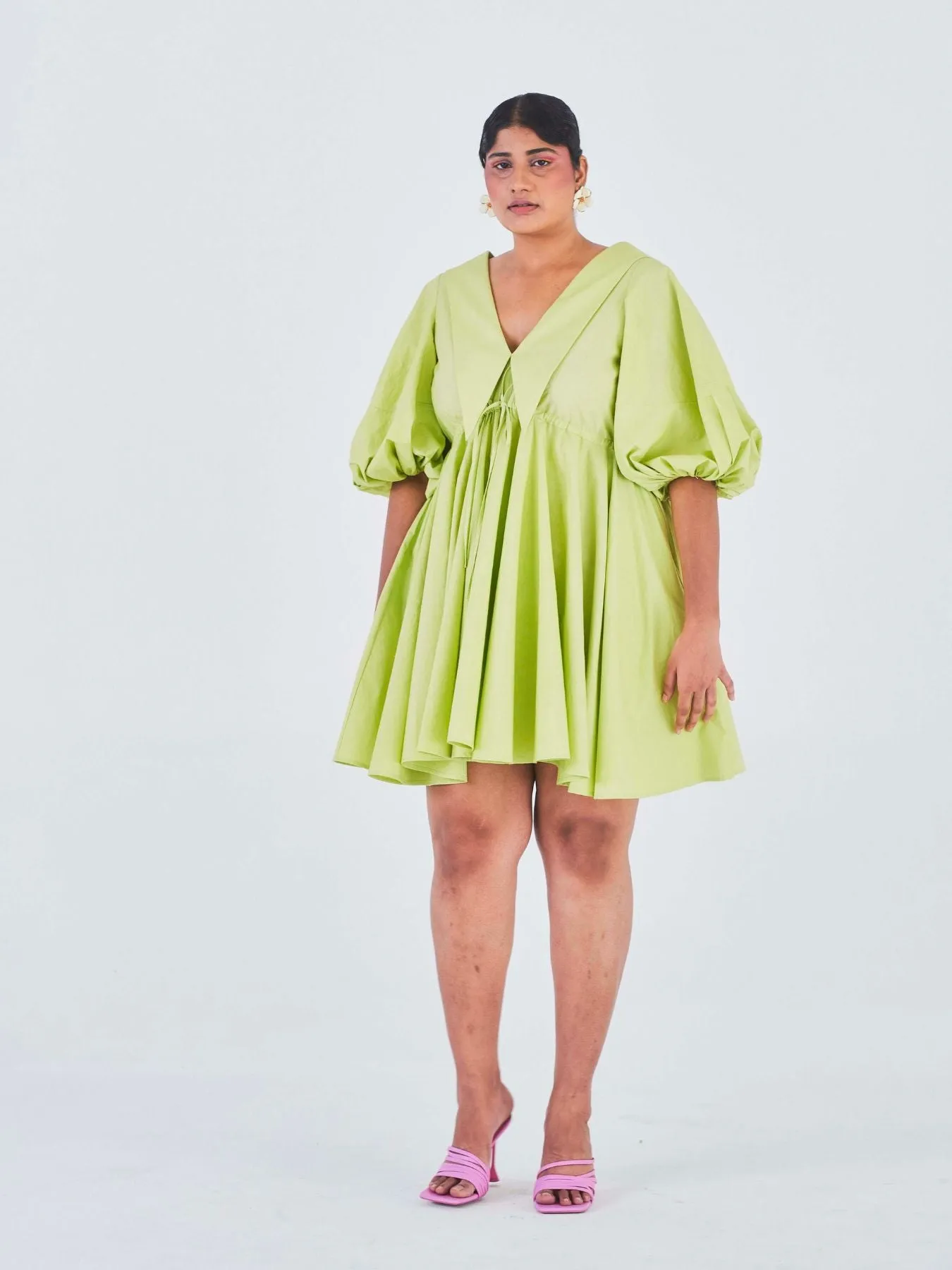 Sada Bahar Dress, Lime Green