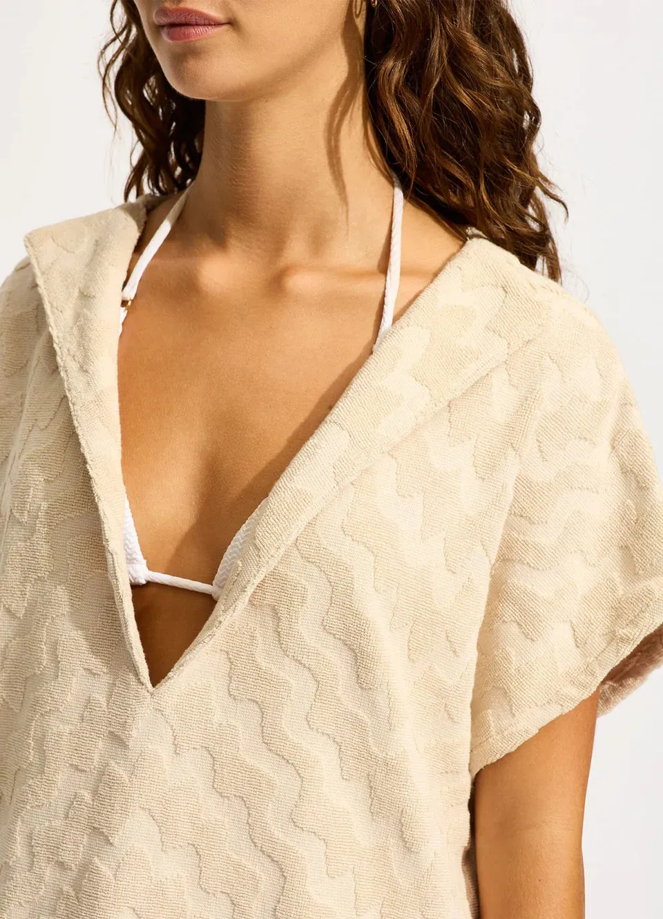 Seafolly Towel Poncho Navy O/S