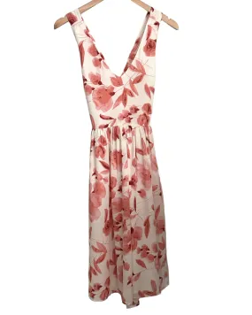 Soft Autumn Floral Print Cross-Back Dress