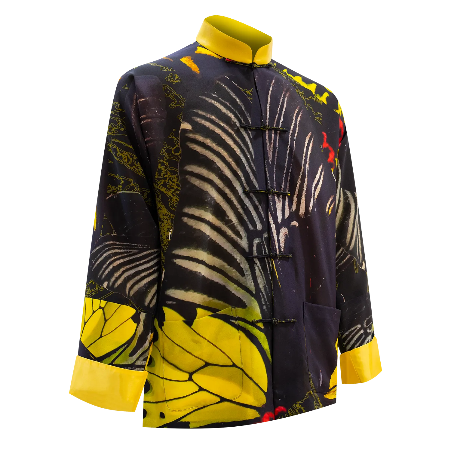 SPARKLE BY KAREN CHAN x Fung Yuen Butterfly Reserve【GOLDEN BIRDWING】100% Silk Tang Jacket / Kung Fu Jacket (金裳鳳蝶)