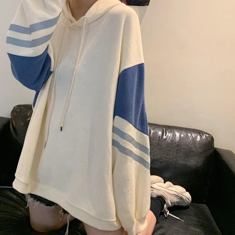 Sporty Hoodie With Striped Details
